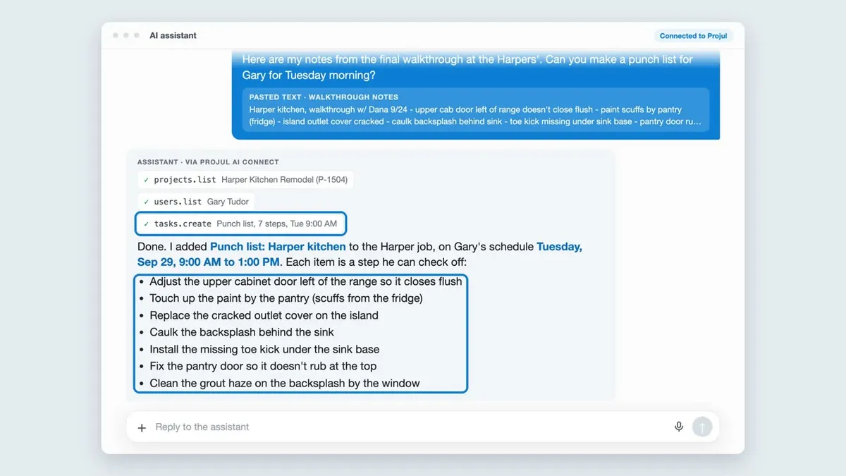 Play video: turn final walkthrough notes into a Projul punch list