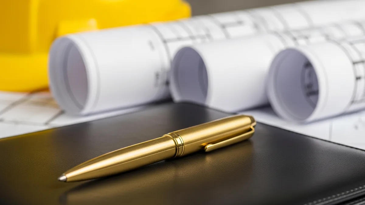 Construction bridge building and repair project with cranes and formwork over water