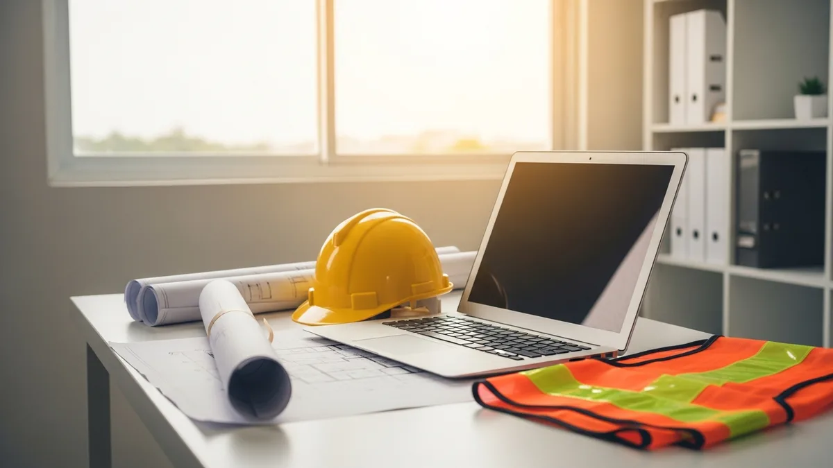 tiler laying marble texture hexagon tiles on the bathroom floor