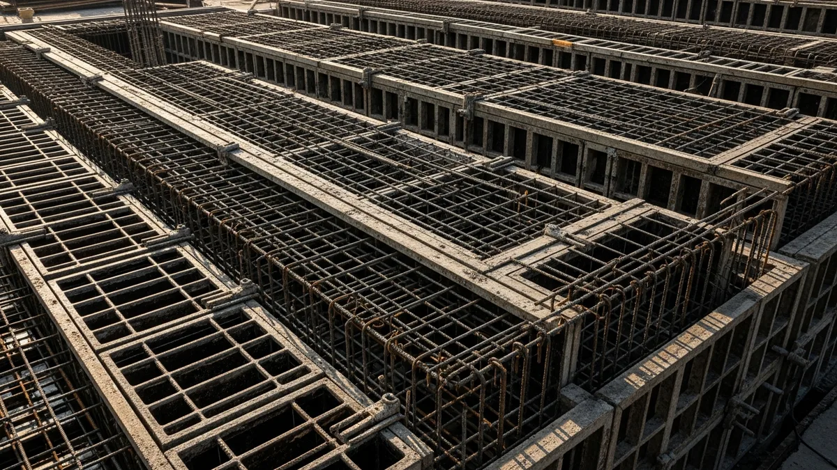 Construction Post Tensioned Concrete Slab