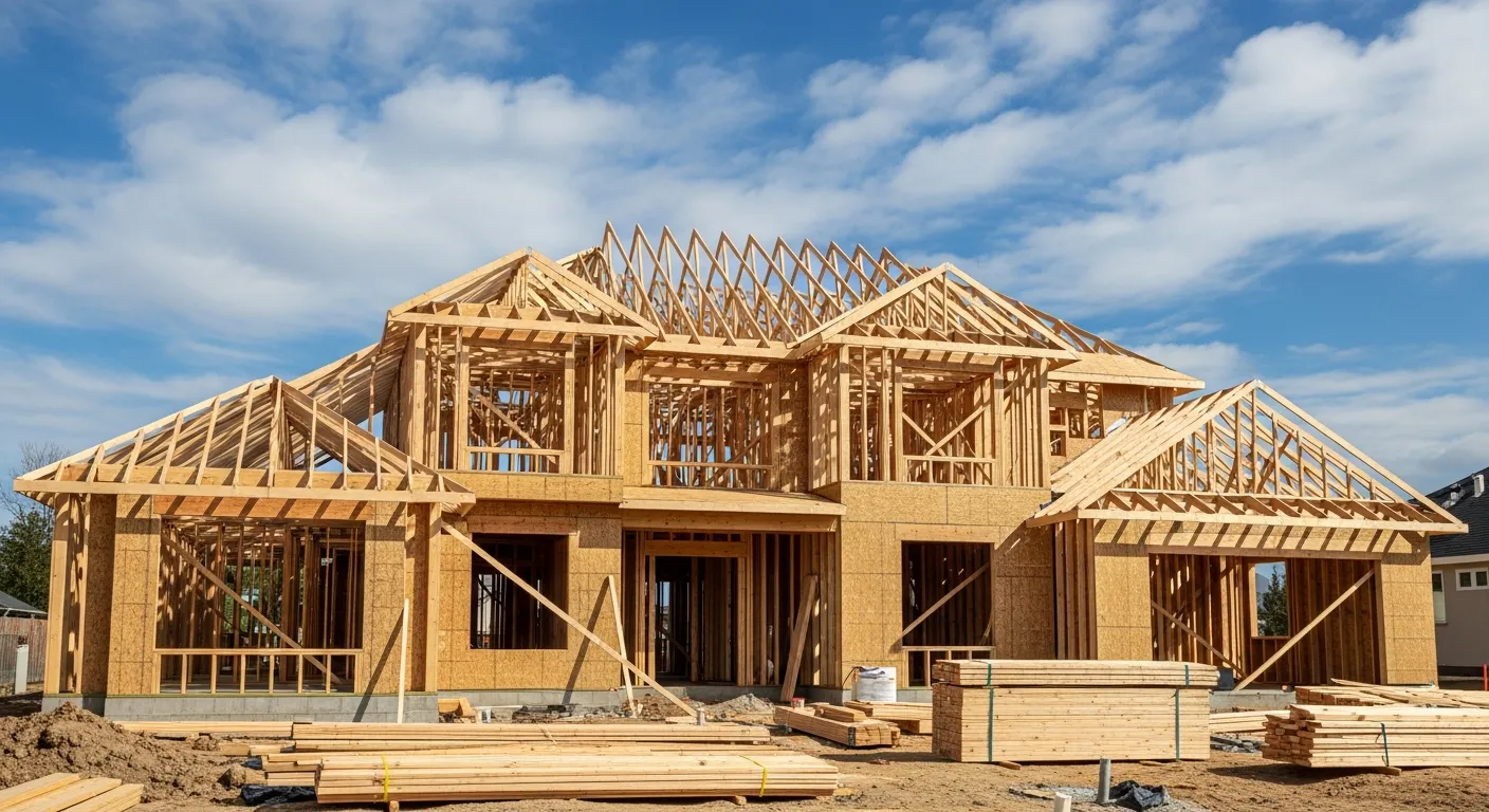 Contractor reviewing profit margin reports on a tablet at a construction job site