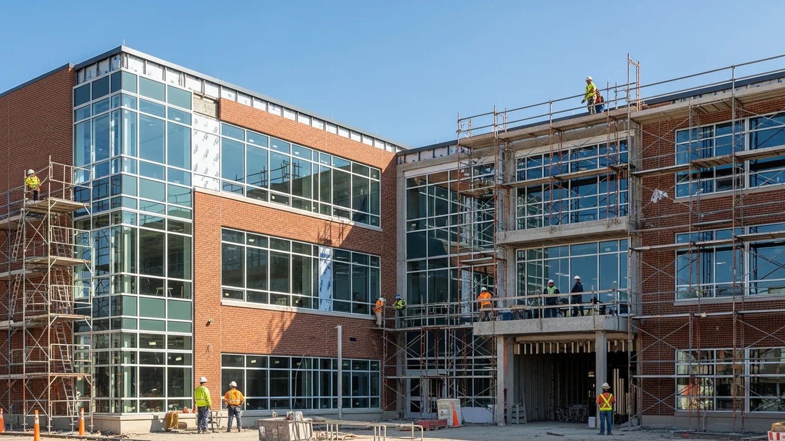 School education facility under construction