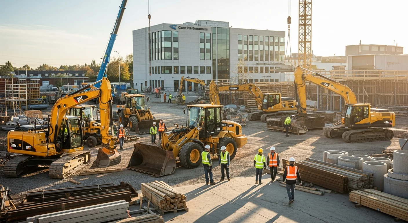 Construction company owner reviewing growth plans on a job site