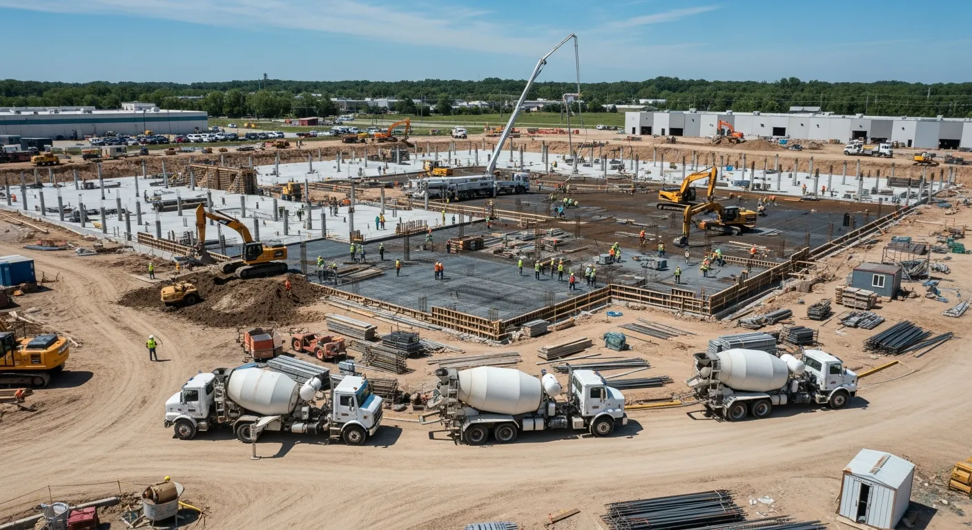 Contractor using a laptop on the job site