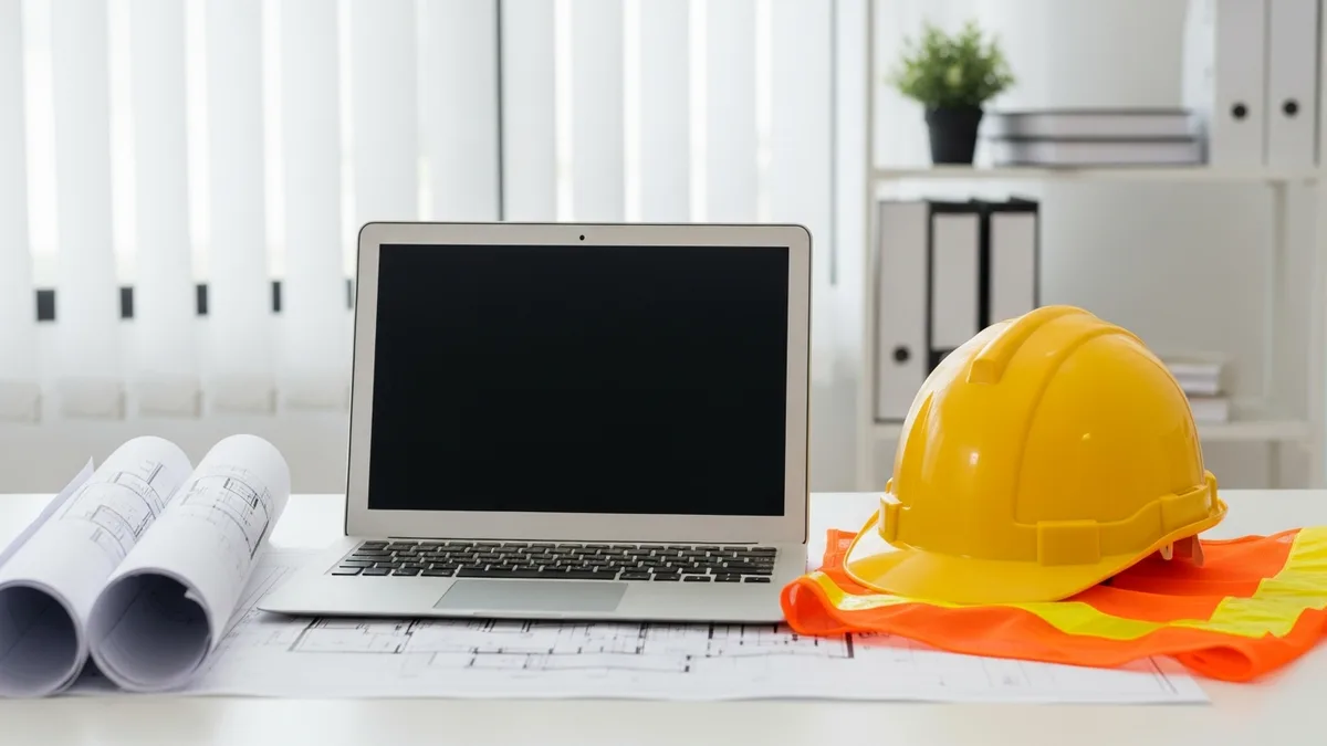 Framing contractor working on a job site