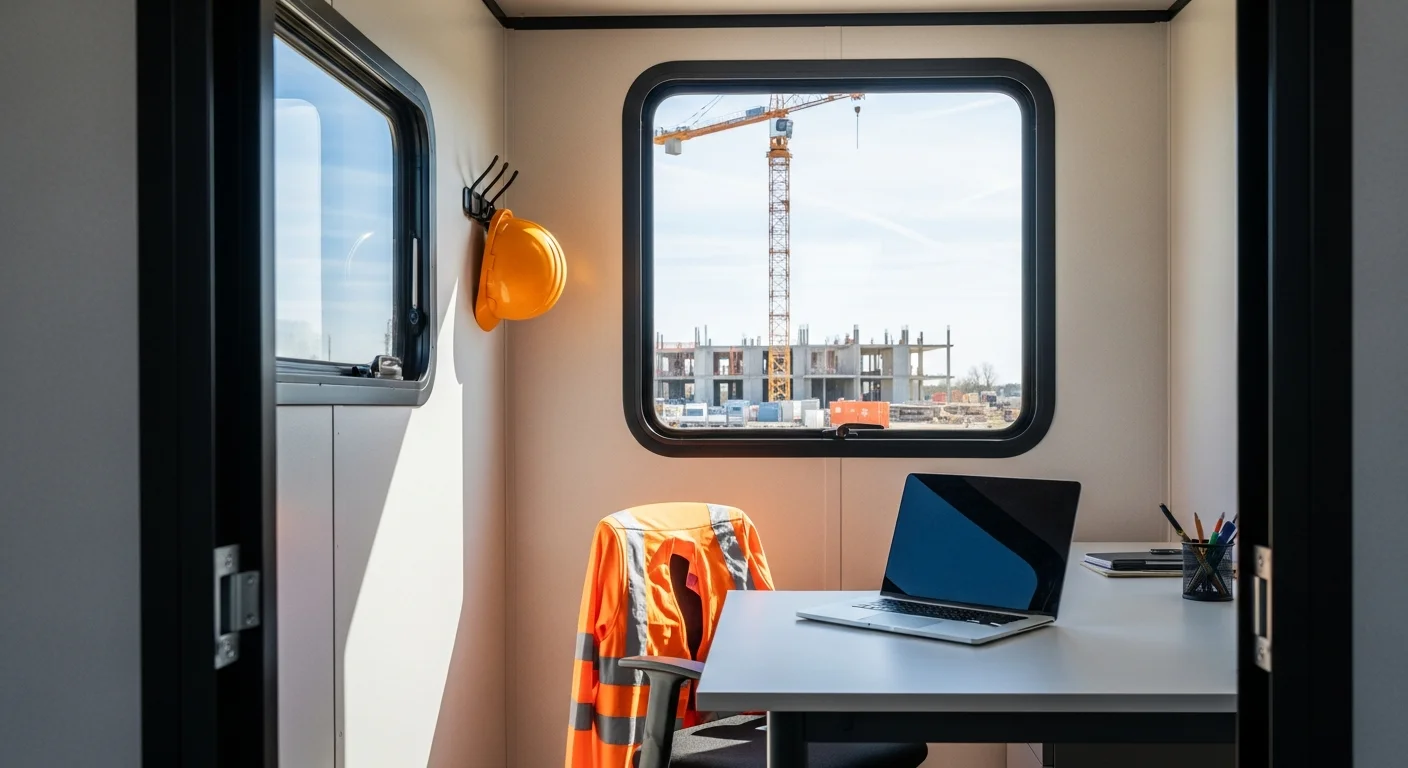 Contractor reviewing job cost reports on a laptop